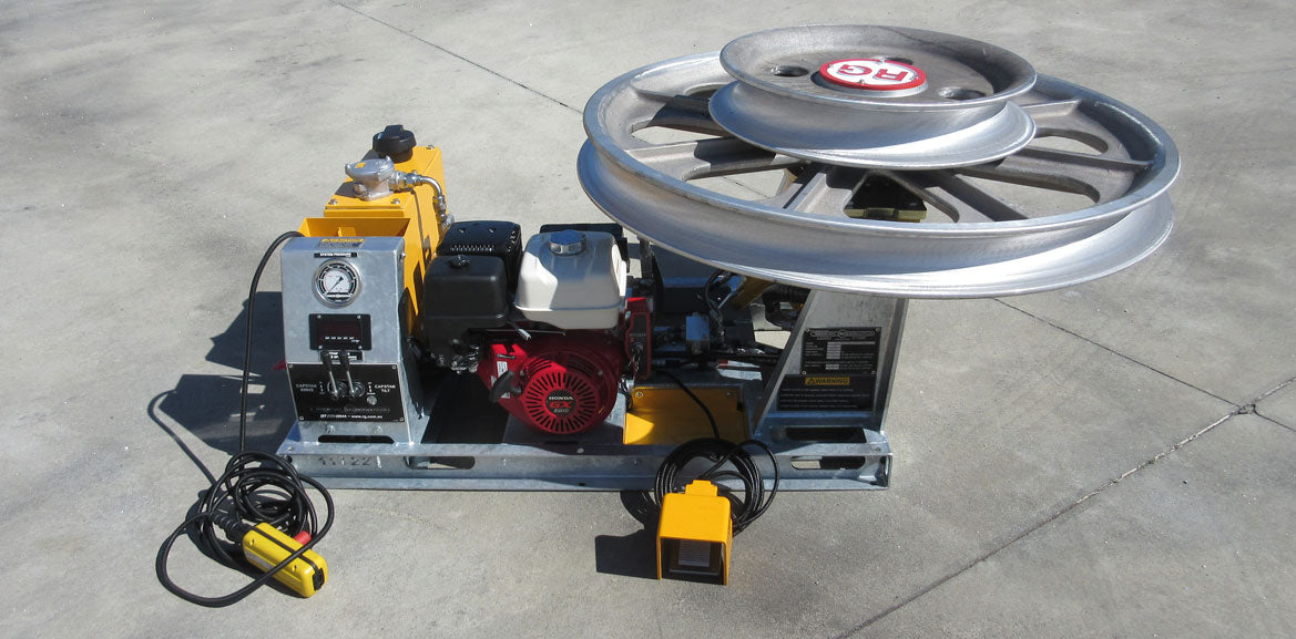 5kN Fibre Optic Skid Mount Winch with Petrol Motor